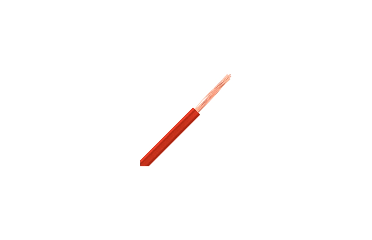 Cabo H05V-K (FV) 4mm vermelho (múltiplos 100m)