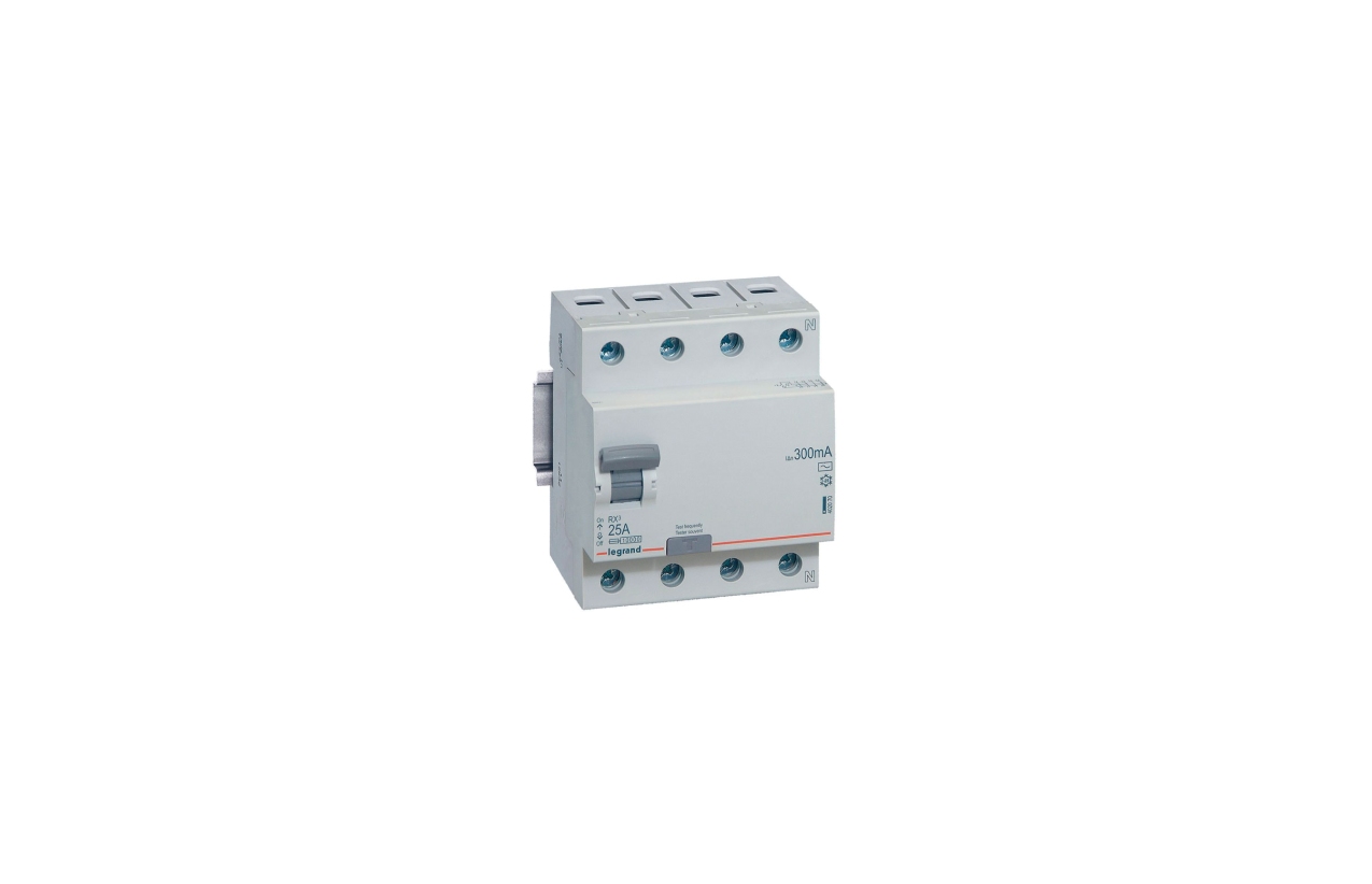 Interruptor diferencial Legrand RX3 4P 25A 300mA tipo AC 402070