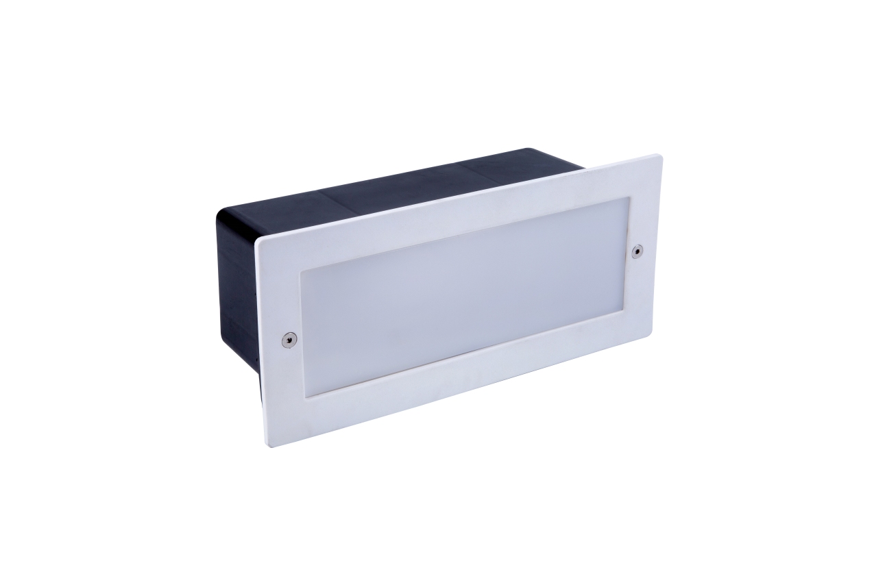 Aplique de muro de encastrar IP65 Kilight policarbonato branco