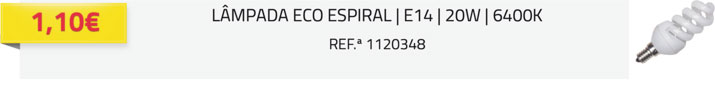 lampada eco espiral 20W e14