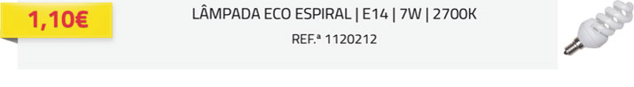 lampada eco espiral 7W e14
