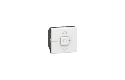 Interruptor de estores - 2 módulos - Branco - Legrand Mosaic
