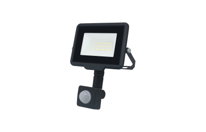 Projetor LED IP65 20W com sensor de movimento 4000K Preto 070020SNW