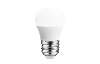 Lâmpada LED esférica KILIGHT E27 5,2W 3000K (branco quente)